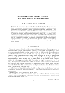 THE CLOSED-POINT ZARISKI TOPOLOGY FOR