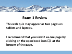 Exam 1 Review - Harper College