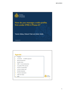 How do you manage a with-profits firm under IFRS 4 Phase II?