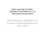 Deep Learning for Poker