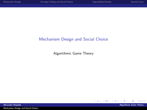 Mechanism Design and Social Choice