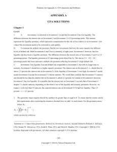 Investment Analysis and Portfolio Management