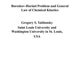 THE GENERAL LAW OF CHEMICAL KINETICS, DOES IT EXIST?