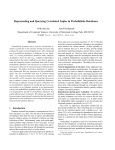 Representing and Querying Correlated Tuples in Probabilistic