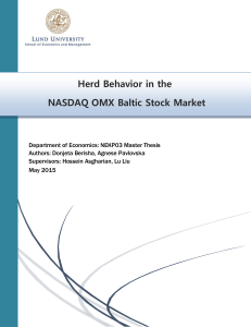 Herd Behavior in the NASDAQ OMX Baltic Stock Market