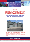 good quality single storey industrial/warehouse units
