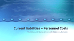Current liabilities -- personnel costs