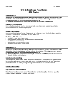 Unit 3: Formation of a New Government