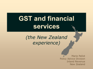 GST and financial services
