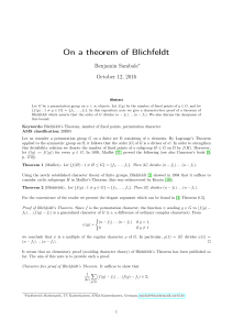 On a theorem of Blichfeldt