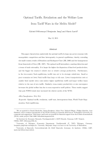 Optimal Tariffs, Retaliation and the Welfare Loss from Tariff Wars in