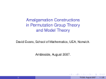 Amalgamation constructions in permutation group theory and model