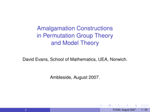 Amalgamation constructions in permutation group theory and model