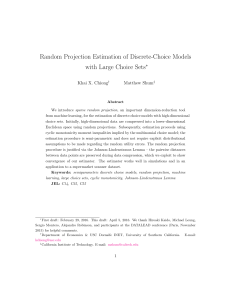 Random Projection Estimation of Discrete-Choice Models