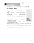 Credit Cards and Other Forms of Credit