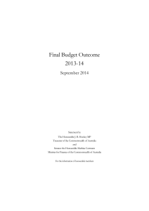 Final Budget Outcome 2013-14