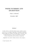 prime numbers and encryption