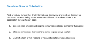 Gains from Financial Globalization