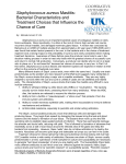 Staph. aureus Mastitis- Bacterial Characteristics and Treatment