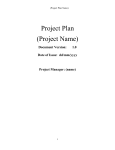 Project Plan Template - BPPM-Boyle-Practical-Project