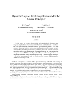 Dynamic Capital Tax Competition in a Two-country Model