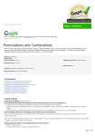 Permutations and Combinations