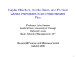 Capital Structure, Hurdle Rates, and Portfolio Choice Interactions in