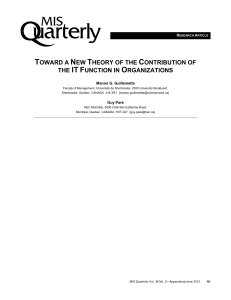 toward a new theory of the contribution of the it