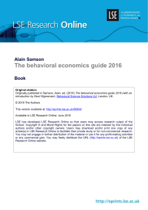 The behavioral economics guide 2016