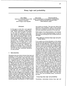 Fuzzy logic and probability Institute of Computer Science (ICS