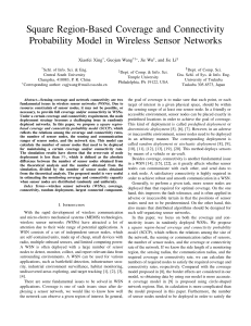 Square Region-Based Coverage and Connectivity Probability Model