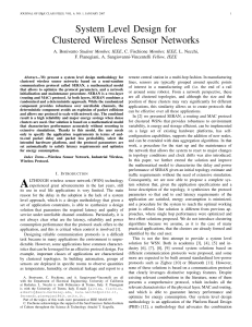 System Level Design for Clustered Wireless Sensor Networks
