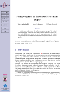 Some properties of the twisted Grassmann graphs