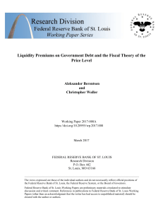 Liquidity Premiums on Government Debt and the Fiscal Theory of
