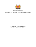 national music policy - Ministry of Sport, Culture and Arts