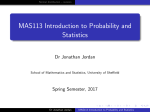 MAS113 Introduction to Probability and Statistics