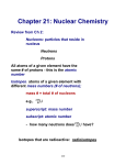 Chapter 21: Nuclear Chemistry