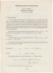 Mathematical Induction - Singapore Mathematical Society
