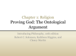 Proving God: The Ontological Argument