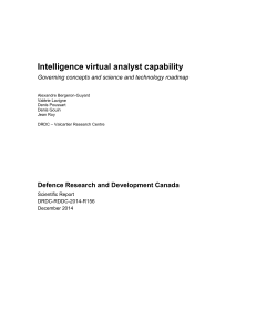 Intelligence virtual analyst capability