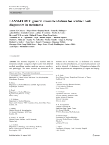 EANM-EORTC general recommendations for sentinel node