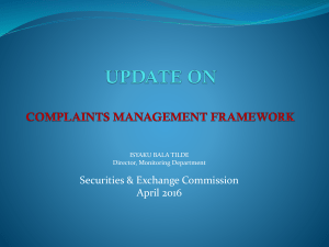 CMC-Q1-2016-New Complaints Management Framework