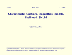 Characteristic functions, inequalities, models