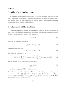 Static Optimization
