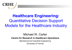 Operations Research / Management Science in Health Care