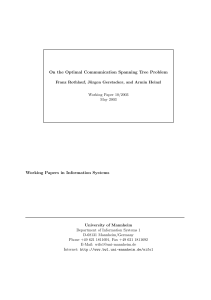 On the Optimal Communication Spanning Tree Problem Working