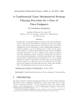 A Combinatorial Game Mathematical Strategy Planning Procedure