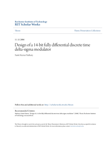 Design of a 14-bit fully differential discrete time delta