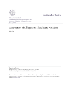 Assumption of Obligations: Third Party No More