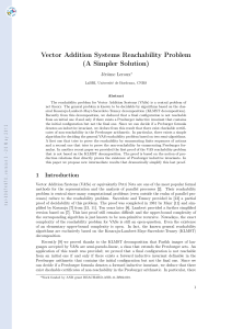Vector Addition Systems Reachability Problem